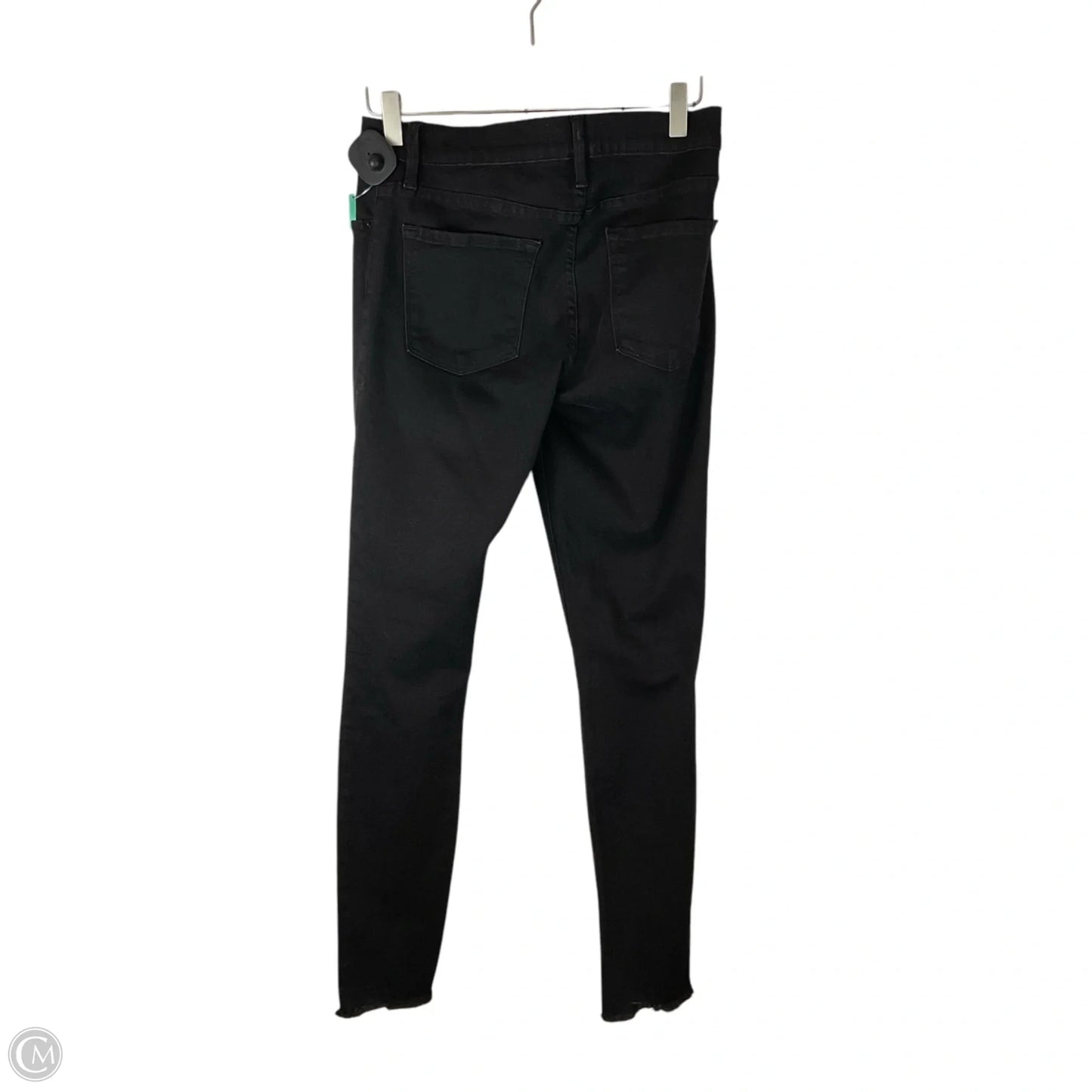 Jeans Skinny By Frame In Black Denim, Size: 4