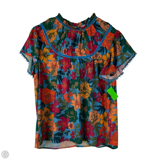 Top Short Sleeve By Cmc In Floral Print, Size: S