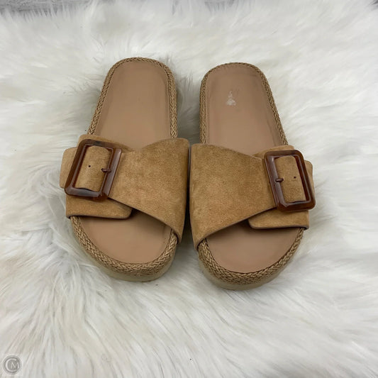 Sandals Flats By Vince In Tan, Size: 7.5