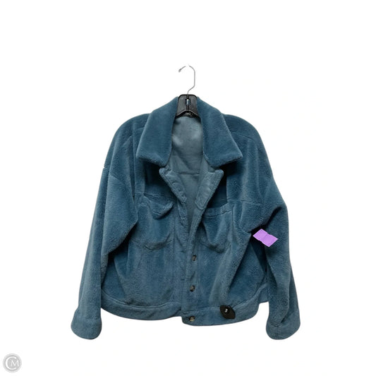 Sweater Cardigan By Fabrik In Blue, Size: L