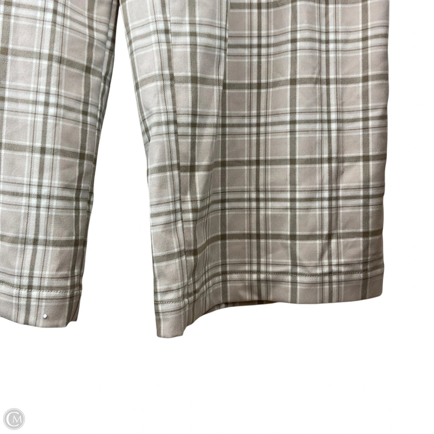 Pants Wide Leg By Treasure And Bond In Plaid Pattern, Size: L