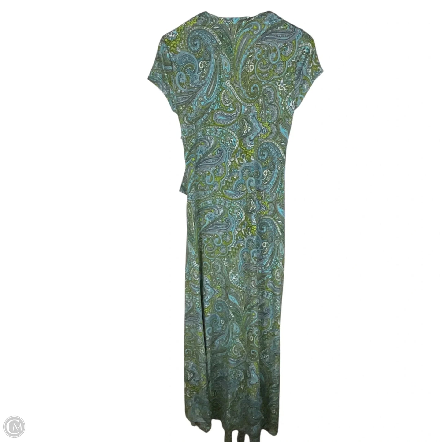 Dress Casual Maxi By Michael By Michael Kors In Blue & Green, Size: 8