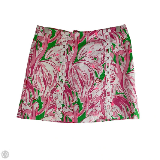 Skirt Designer By Lilly Pulitzer In Green & Pink, Size: 2