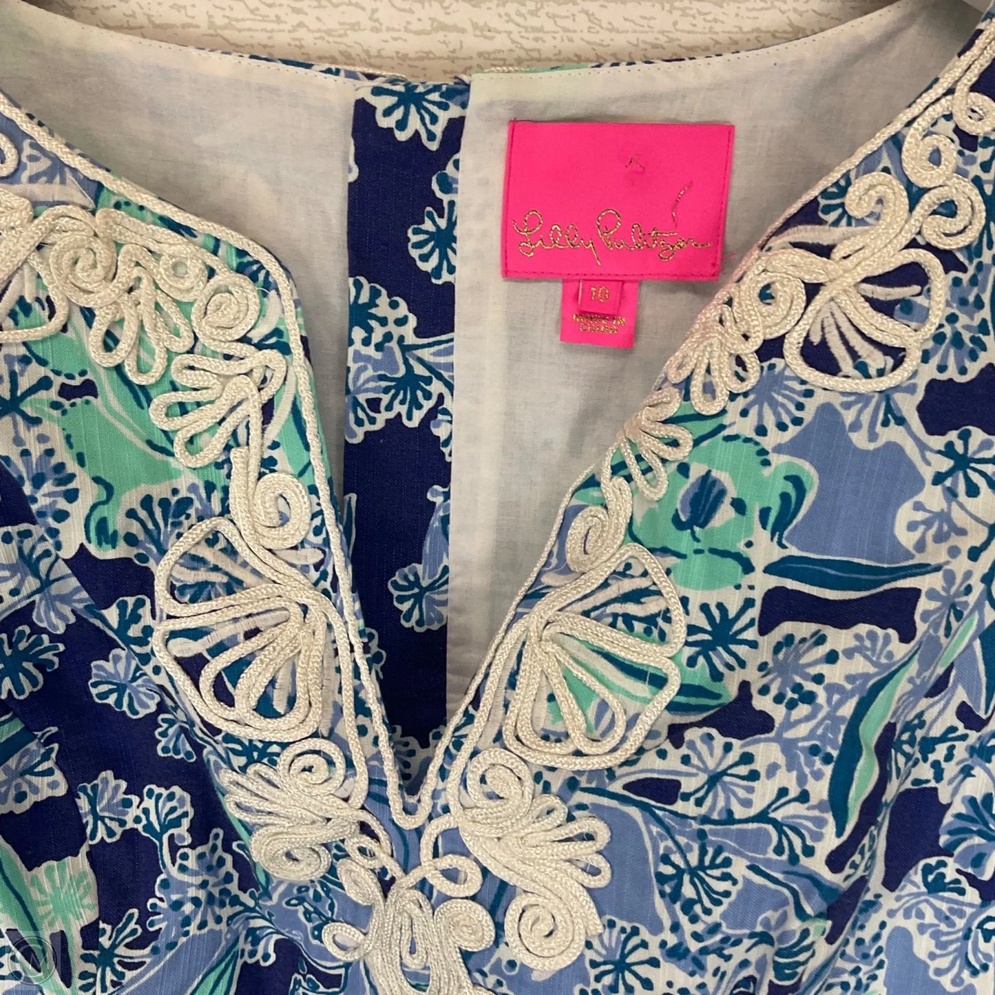 Dress Designer By Lilly Pulitzer In Blue, Size: 10