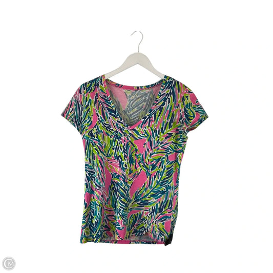 Top Short Sleeve Designer By Lilly Pulitzer In Multi-colored, Size: M