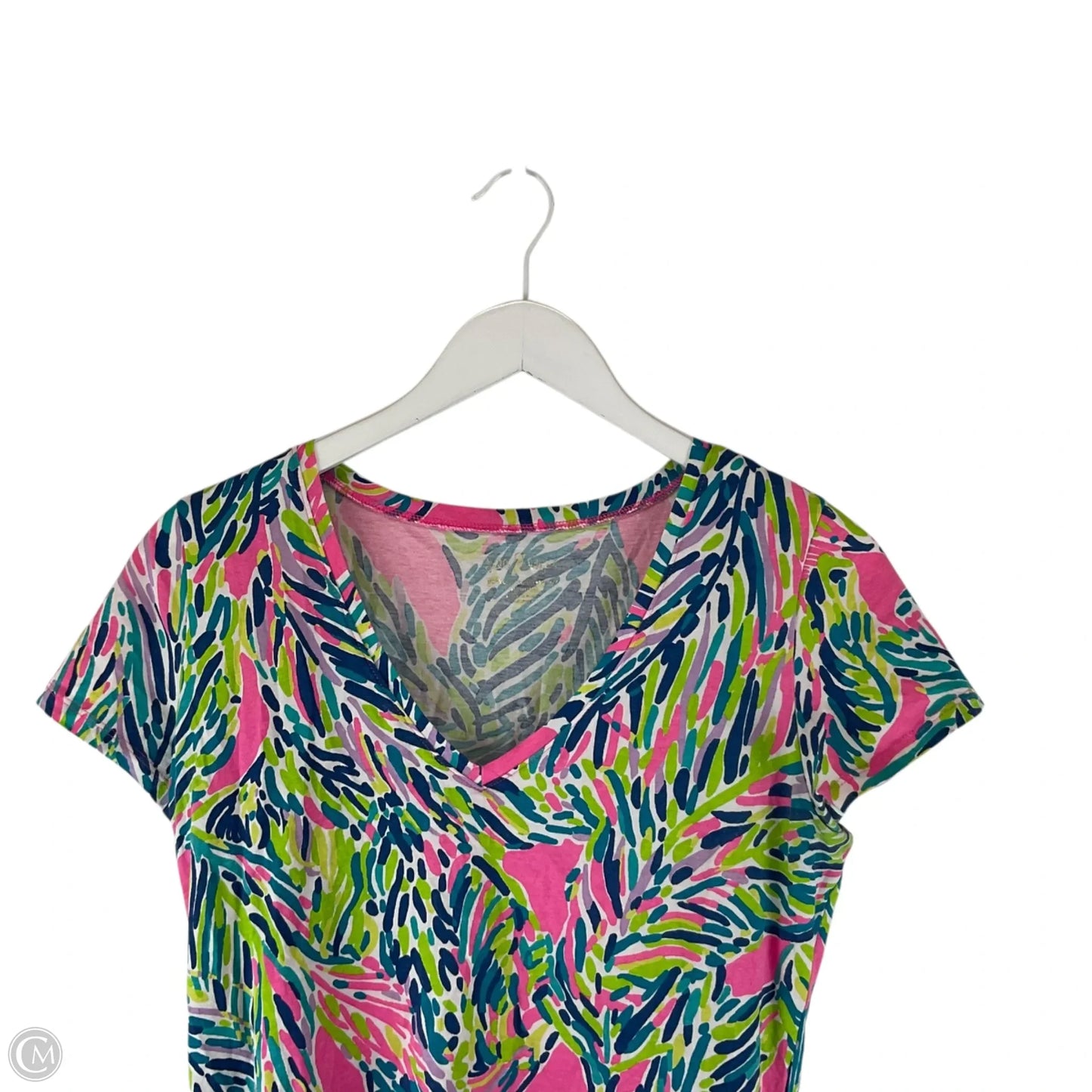 Top Short Sleeve Designer By Lilly Pulitzer In Multi-colored, Size: M