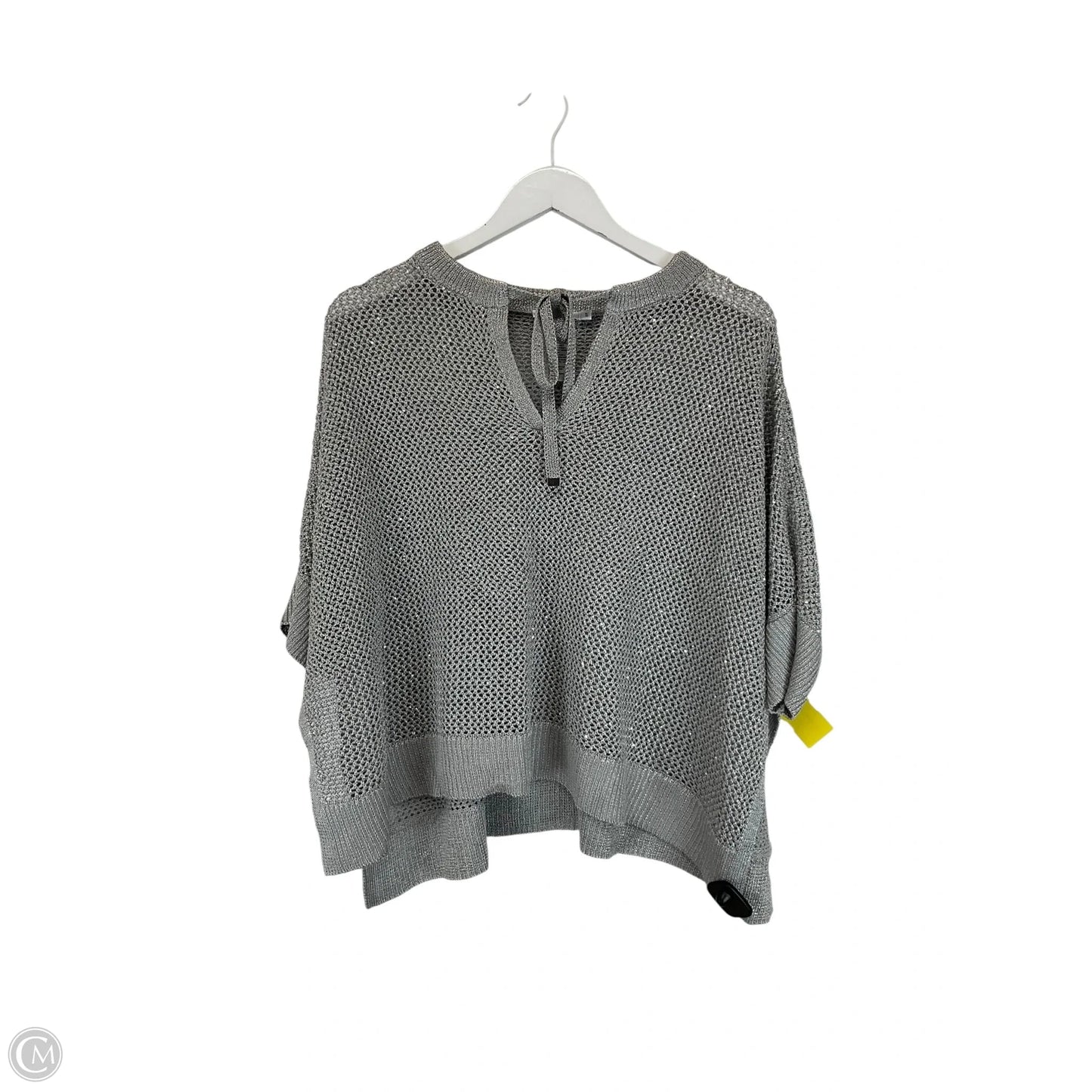 Sweater Short Sleeve By Chicos In Silver, Size: S