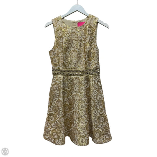 Dress Designer By Lilly Pulitzer In Gold, Size: 4
