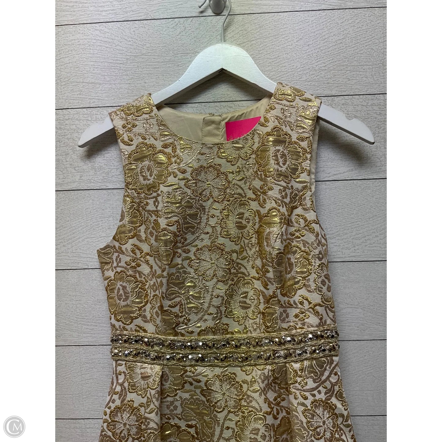 Dress Designer By Lilly Pulitzer In Gold, Size: 4