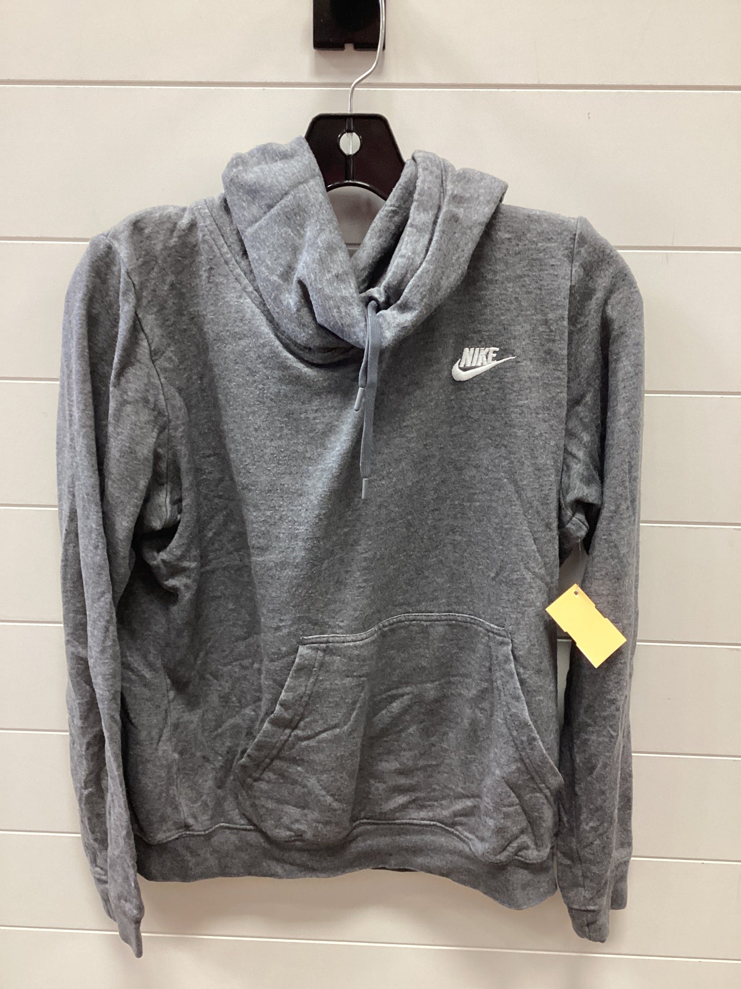 Athletic Sweatshirt Hoodie By Nike Apparel In Grey, Size:M