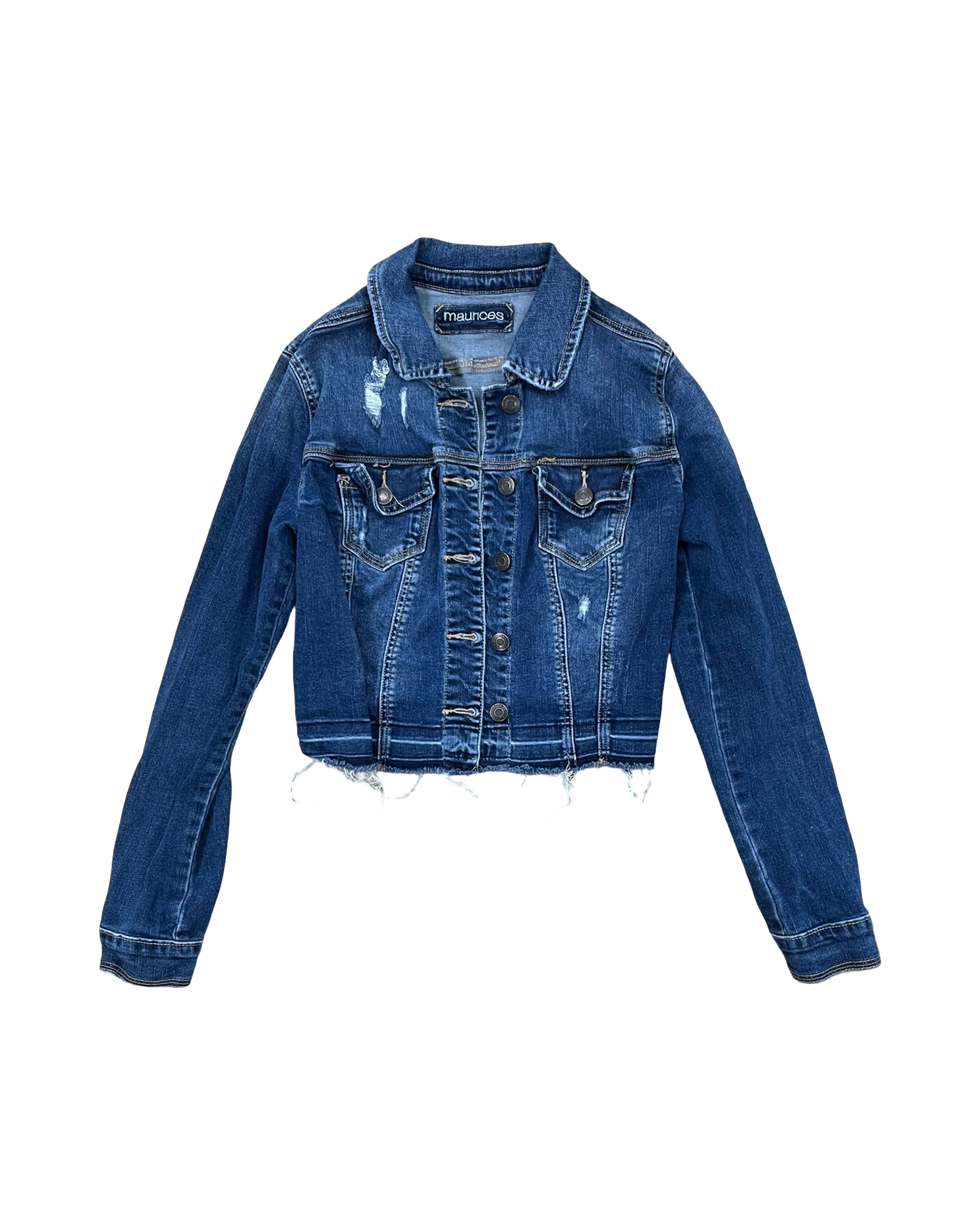 Jacket Denim By Maurices In Blue Denim, Size:S
