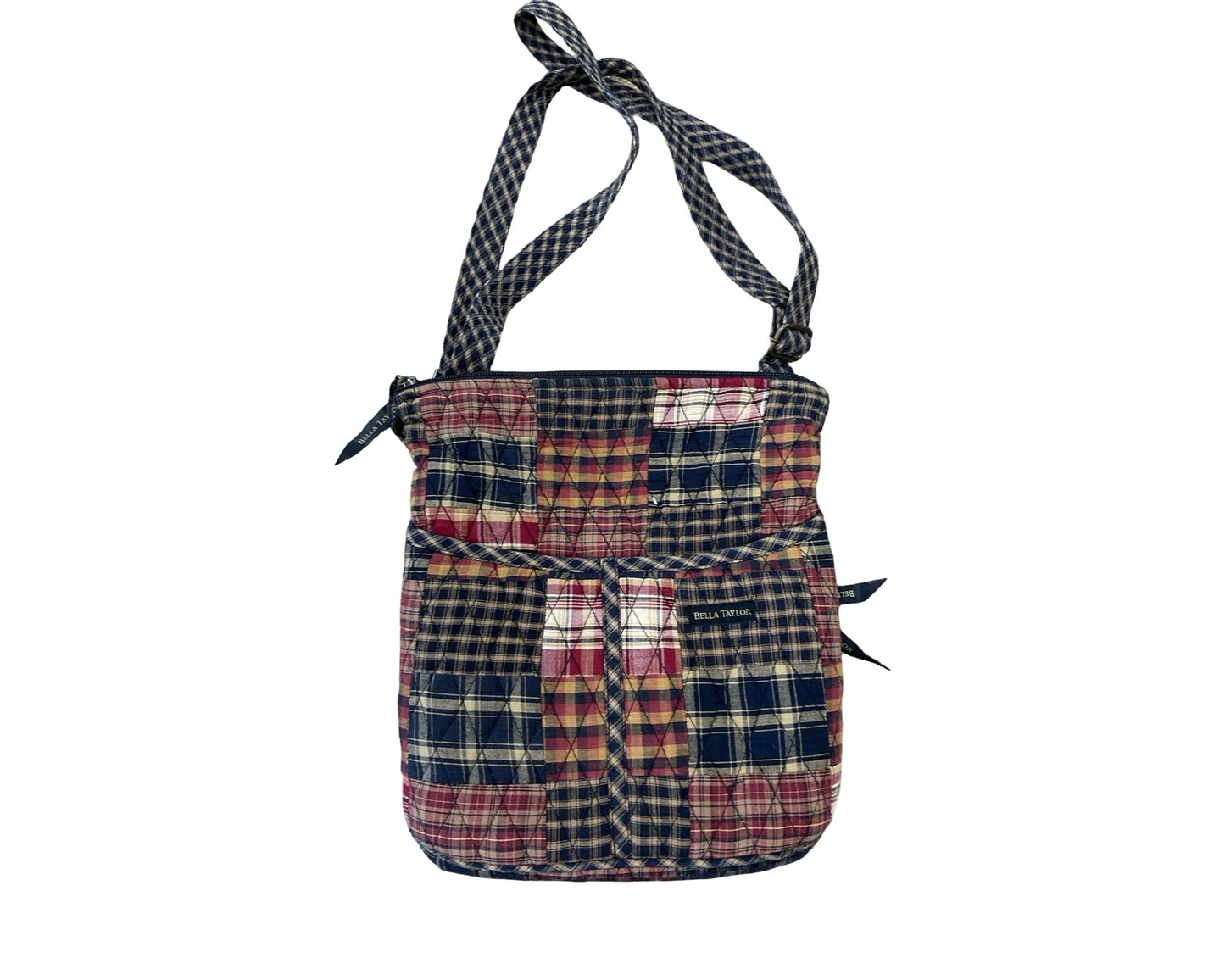 Crossbody By Clothes Mentor In Blue & Tan, Size:Medium