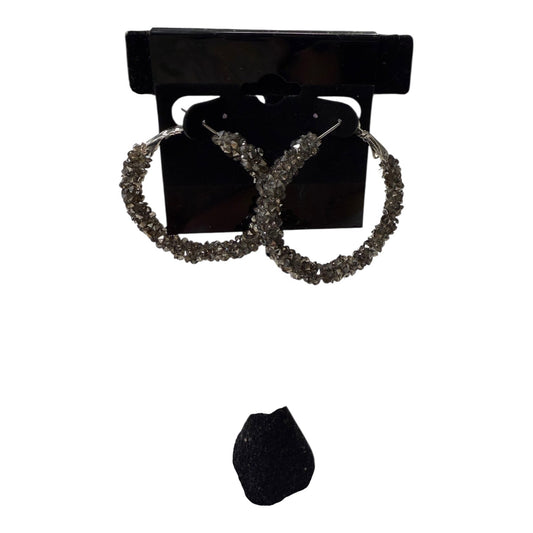 Earrings Hoop  In Black