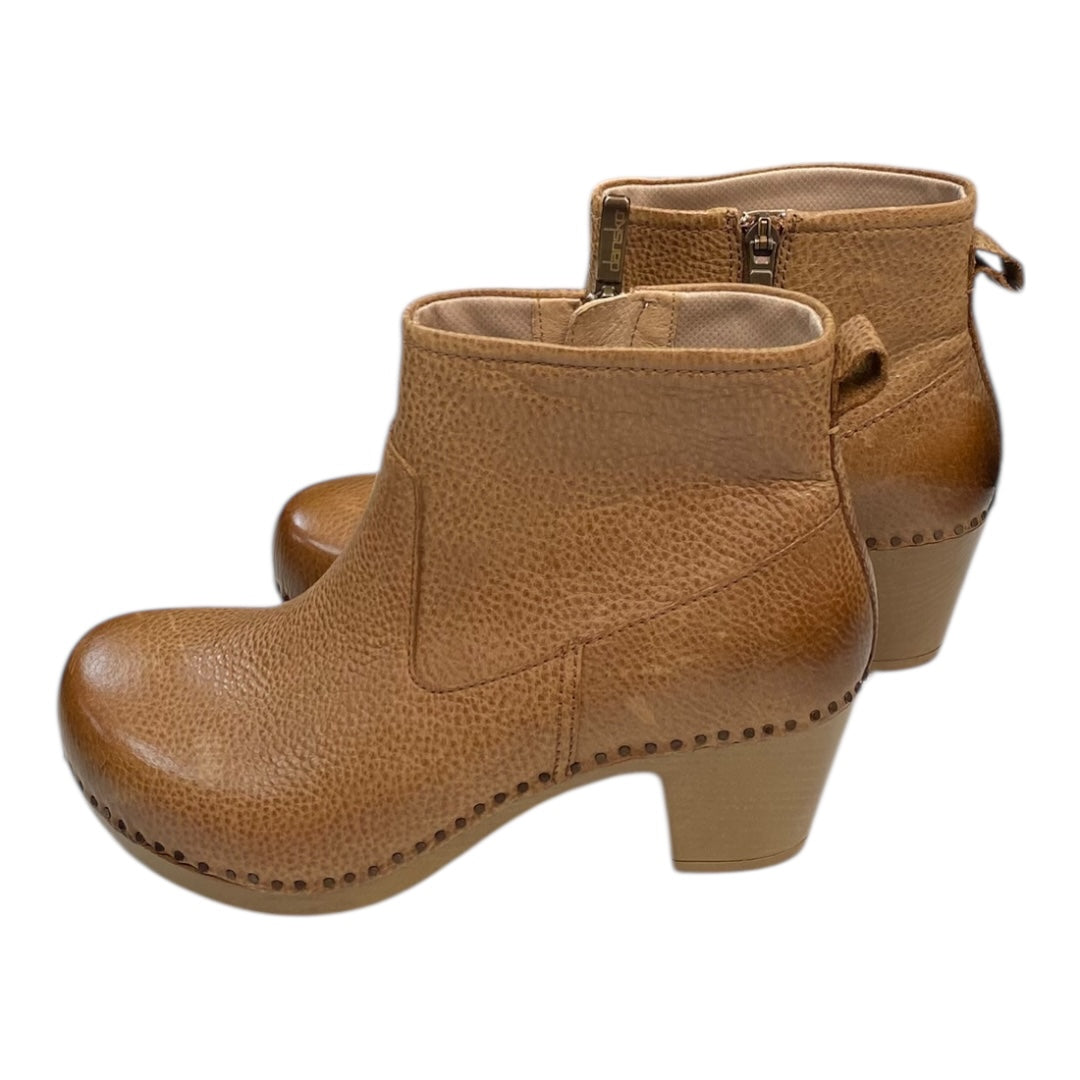 Boots Ankle Heels By Dansko In Brown, Size:7.5