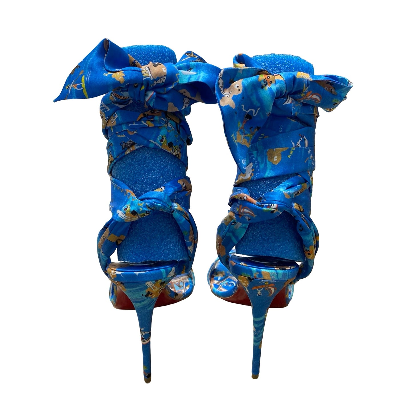 Sandals Luxury Designer By Christian Louboutin In Blue, Size: 10B (EU40)