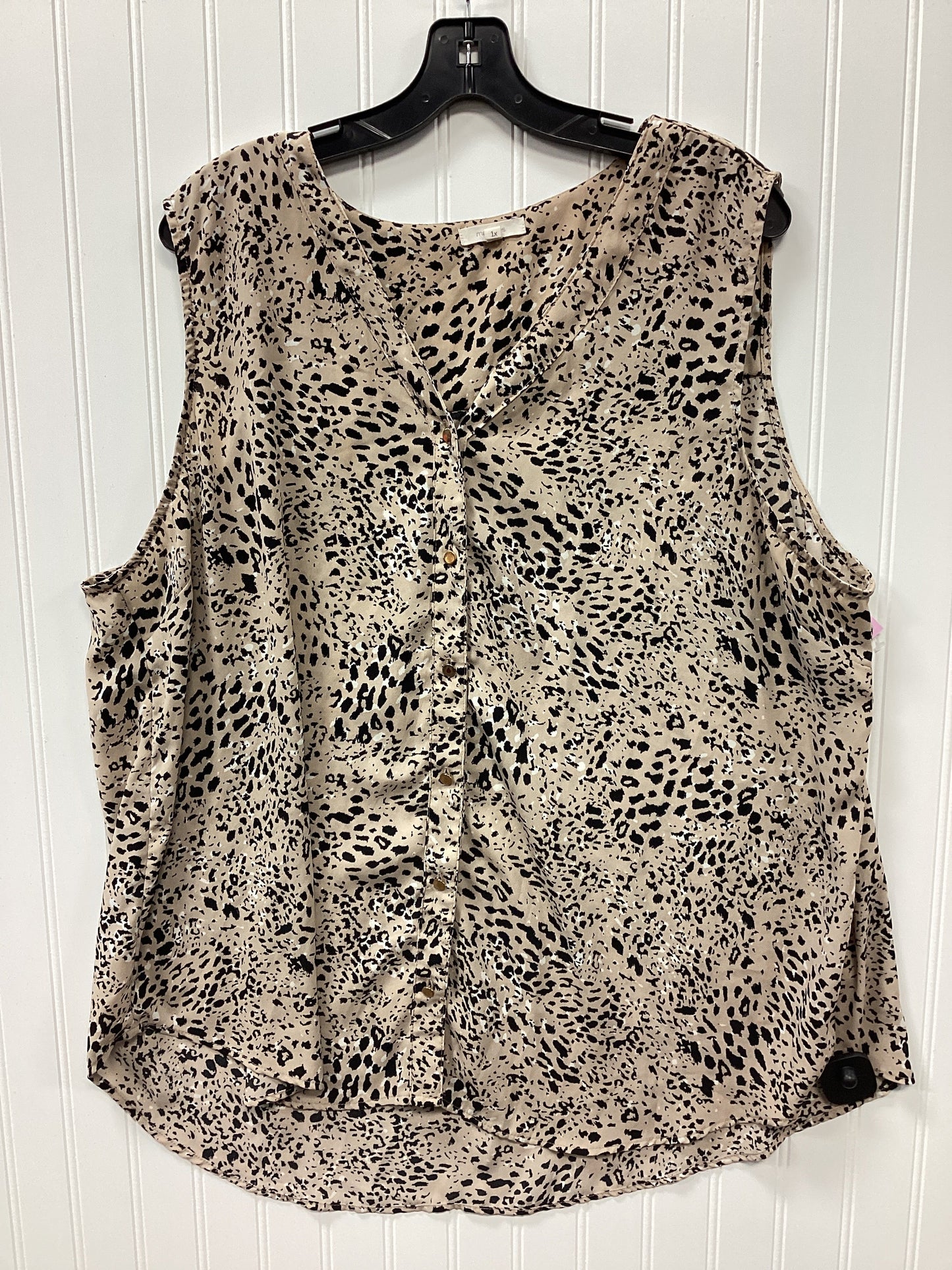 Top Sleeveless By Maurices In Tan, Size:1X