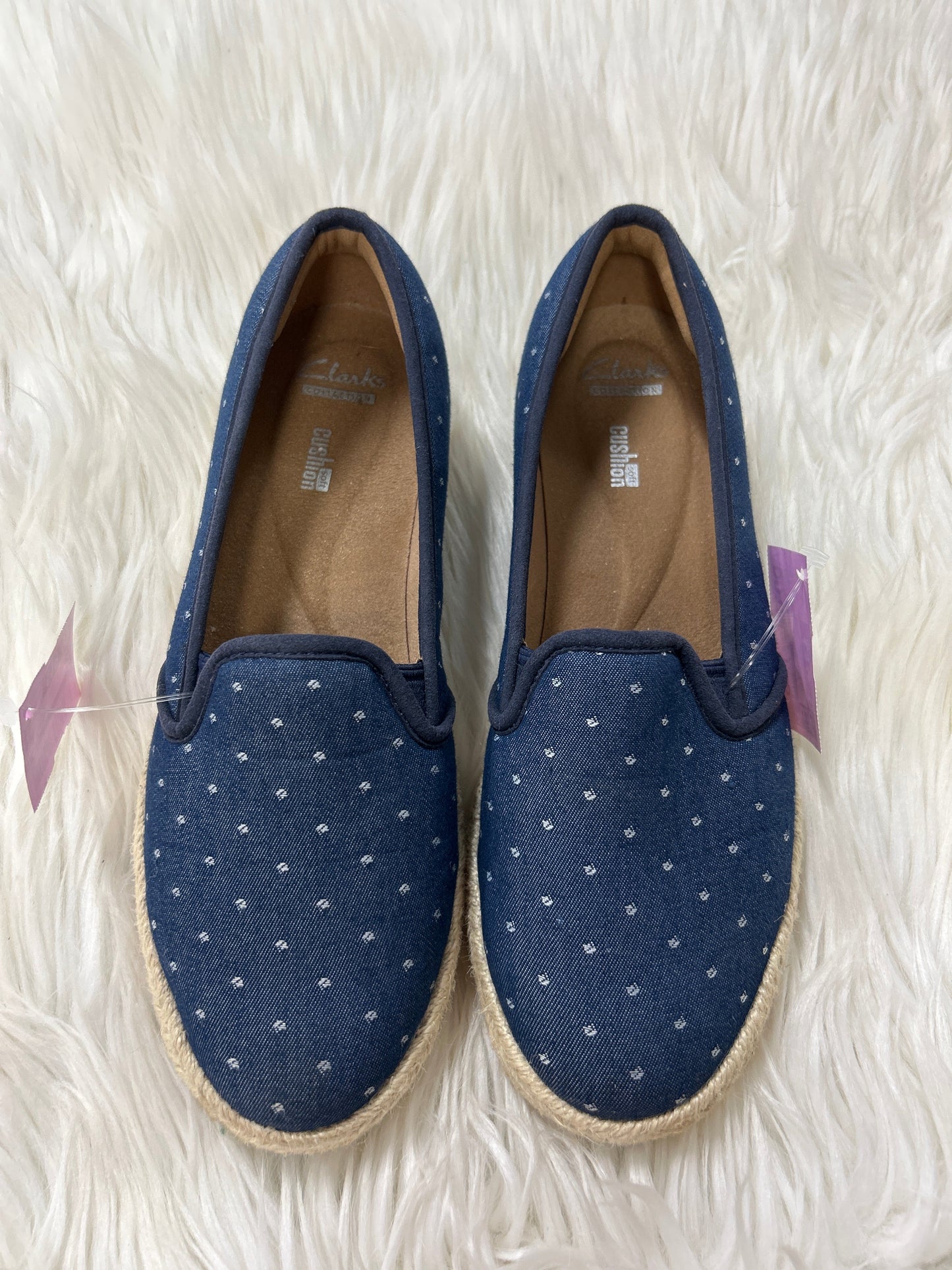 Shoes Flats By Clarks In Blue, Size:5.5