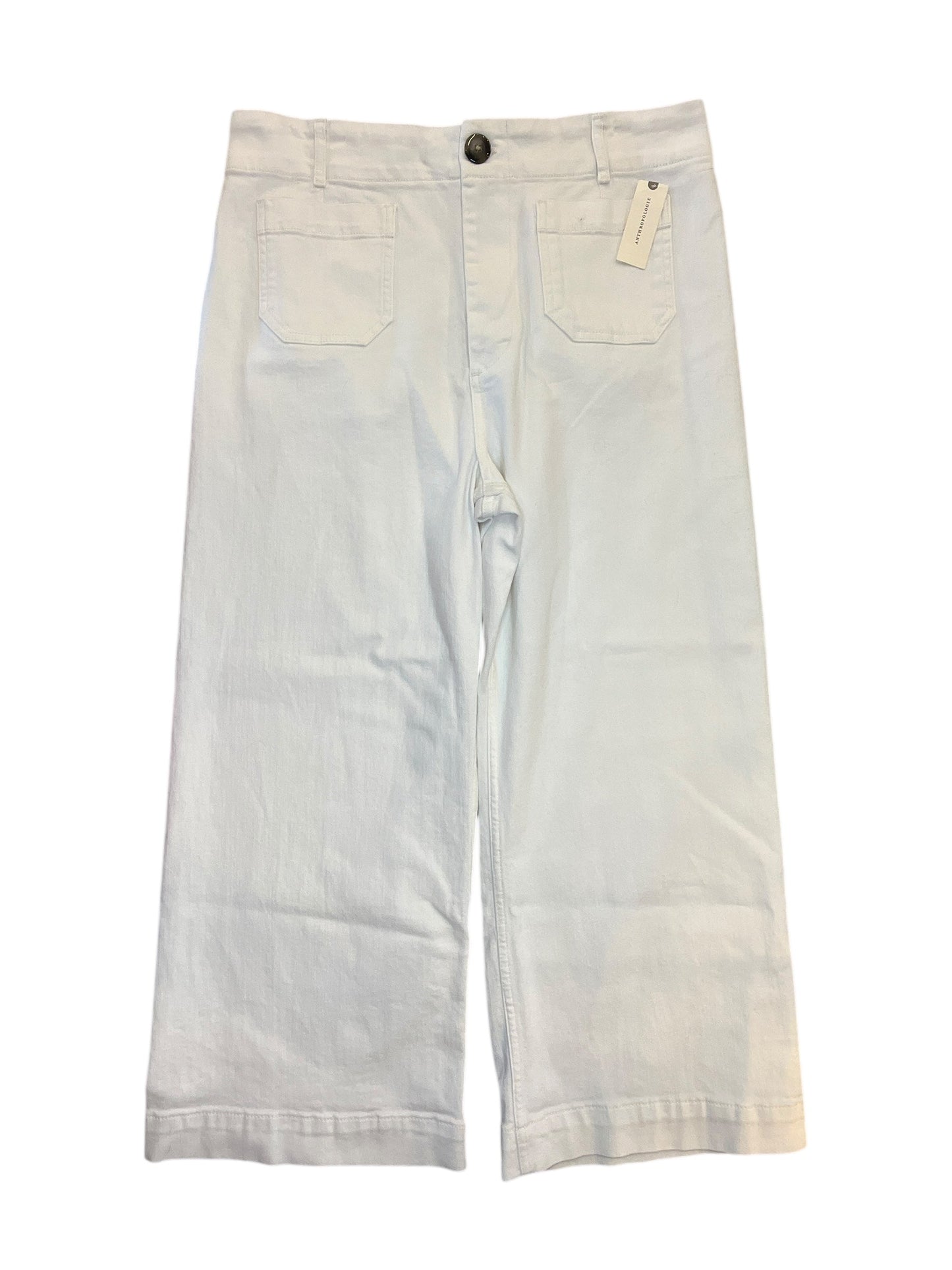 Jeans Wide Leg By Maeve In White Denim, Size:16