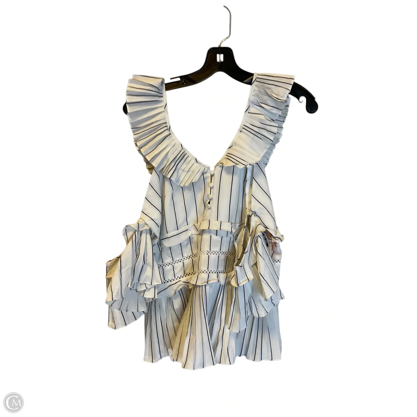 Top Short Sleeve By Clothes Mentor In White, Size: L