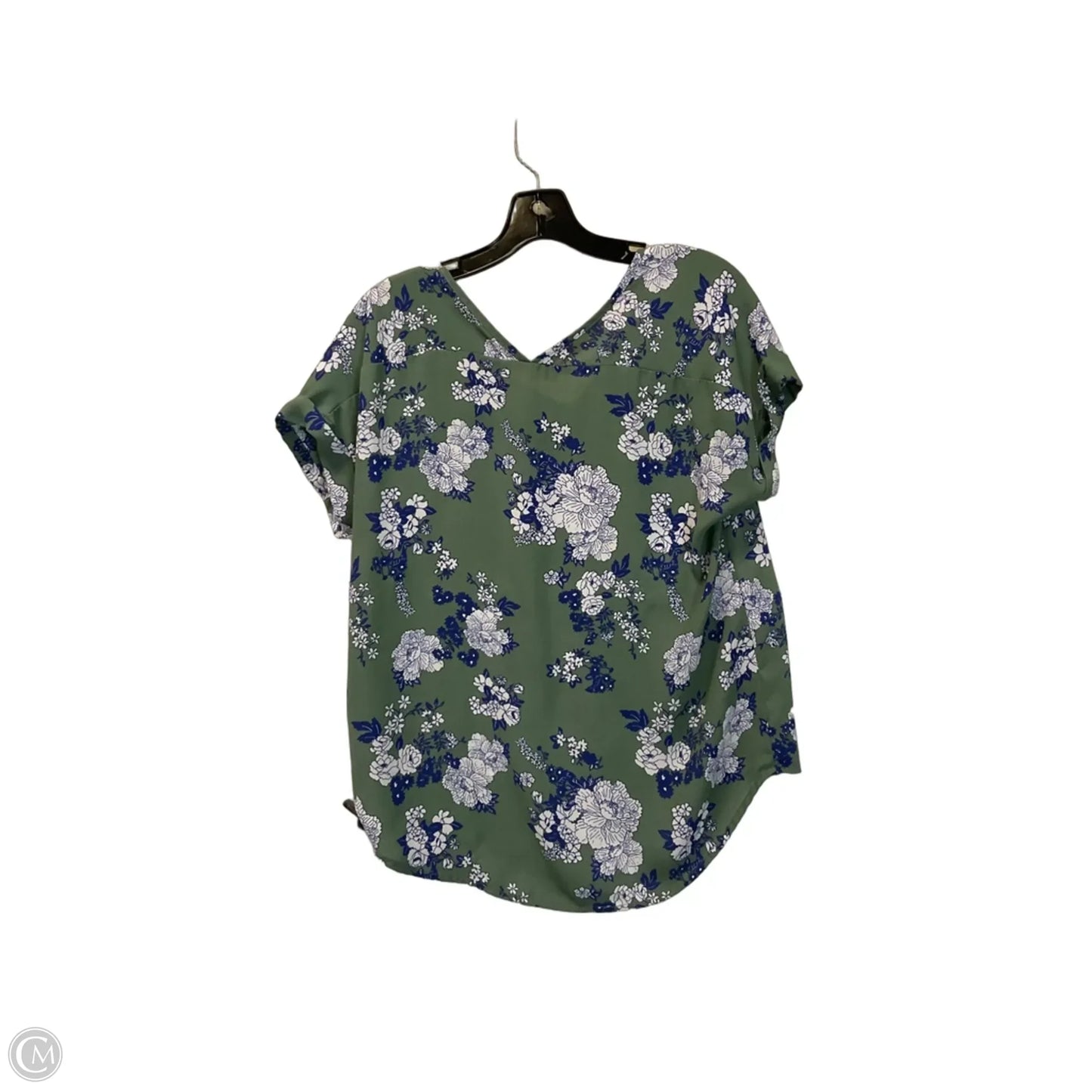 Top Short Sleeve By Pink Rose In Green, Size: M