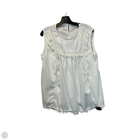 Top Sleeveless By Clothes Mentor In White, Size: Xxl