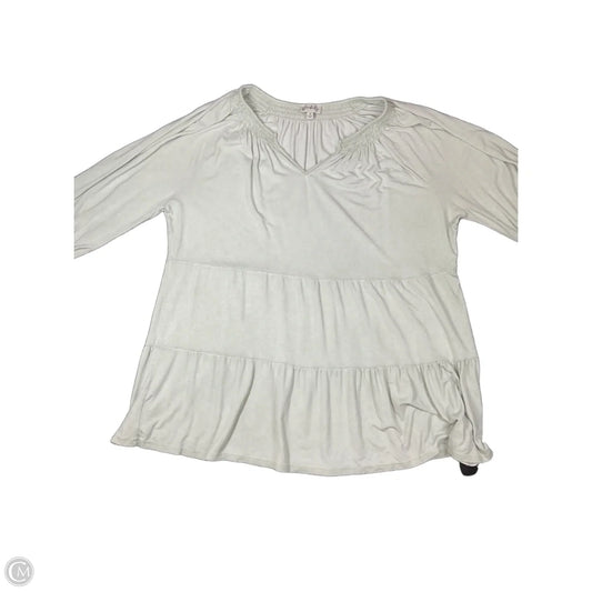 Top Long Sleeve By Wonderly In Green, Size: 1x