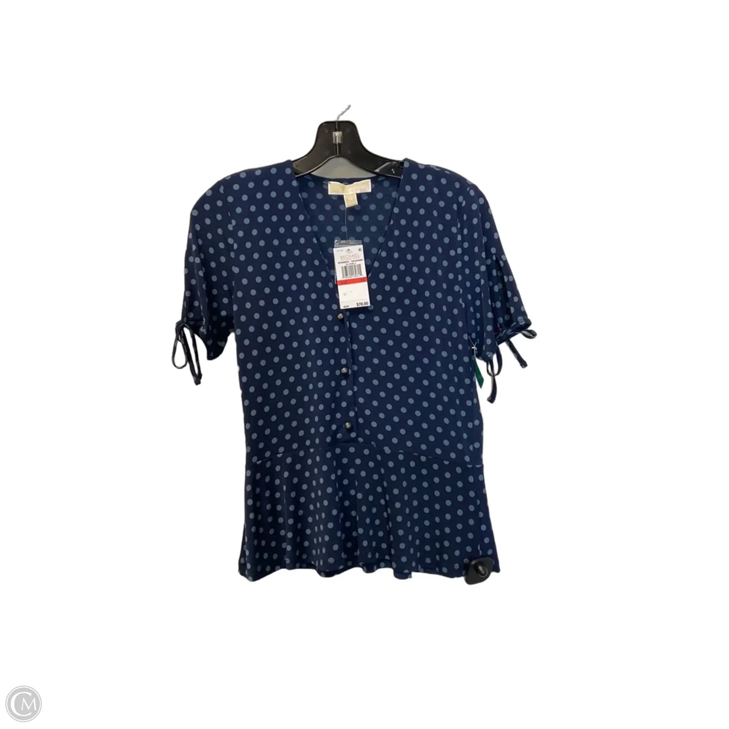 Top Short Sleeve By Michael By Michael Kors In Navy, Size: Xs