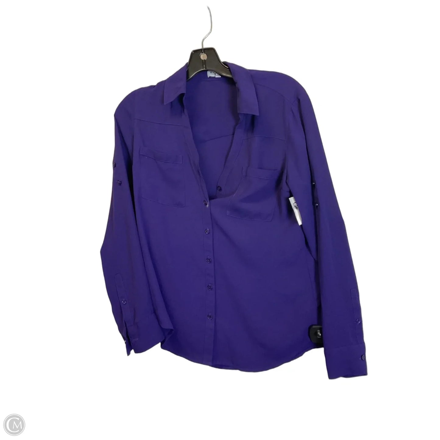 Top Long Sleeve By Express In Purple, Size: S