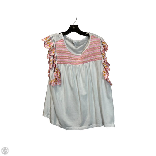 Top Short Sleeve By Crown And Ivy In White, Size: Xxl