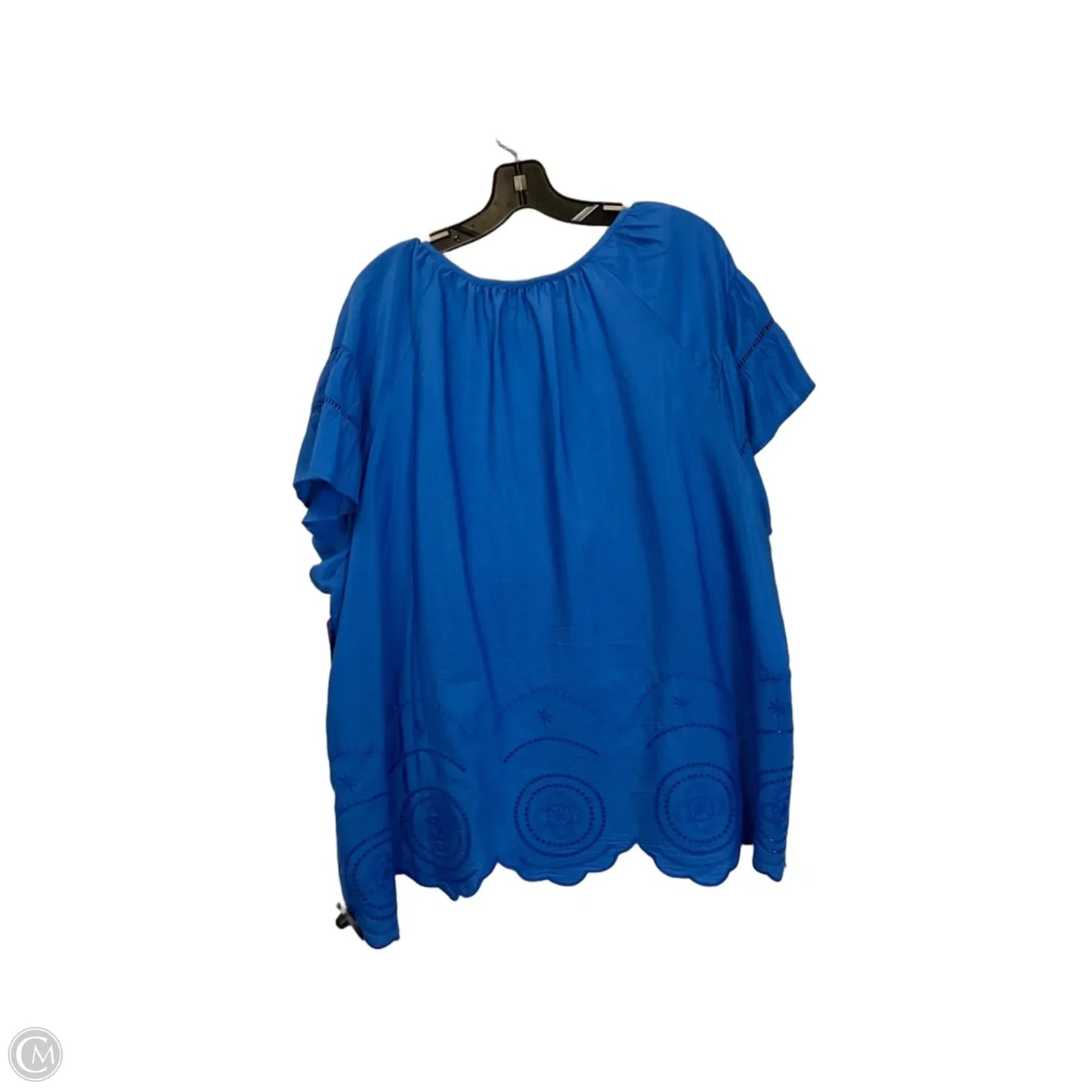 Top Short Sleeve By Rose And Olive In Blue, Size: 2x