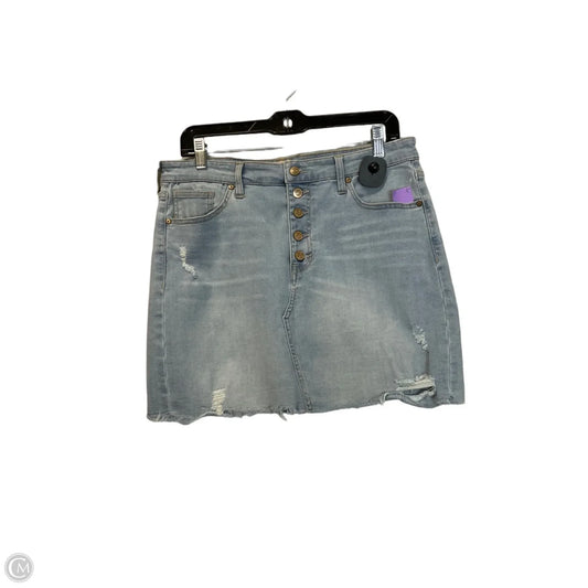Skirt Mini & Short By Altard State In Blue Denim, Size: L