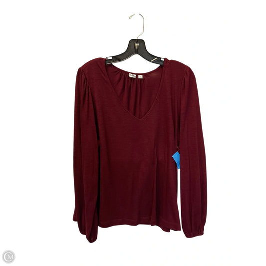 Top Long Sleeve By Gap In Red, Size: L