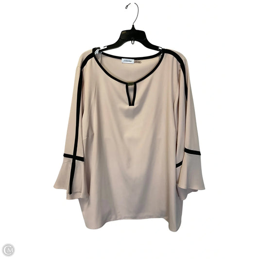 Top Long Sleeve By Calvin Klein In Pink, Size: Xl