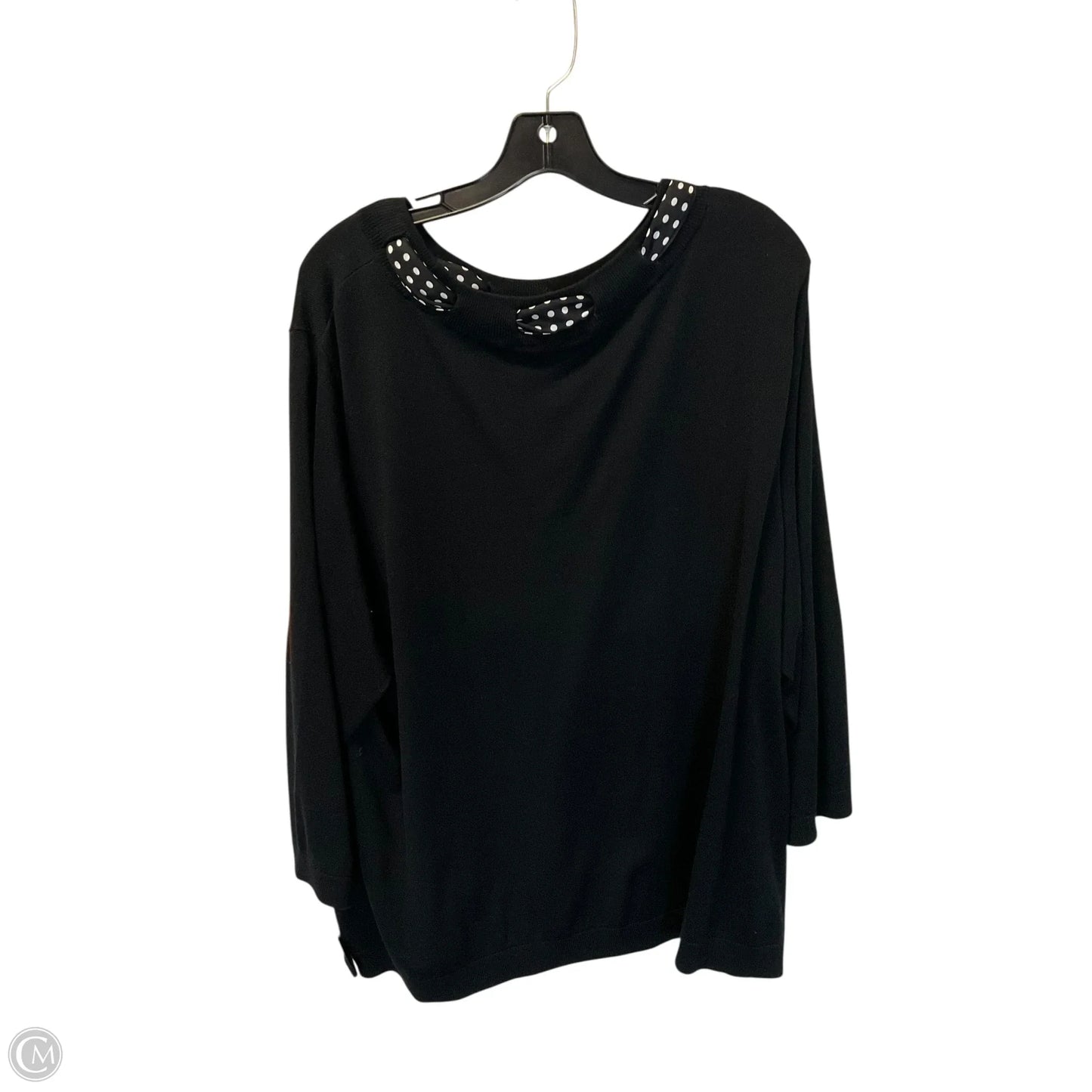 Top Long Sleeve By Talbots In Black & Blue, Size: 3x