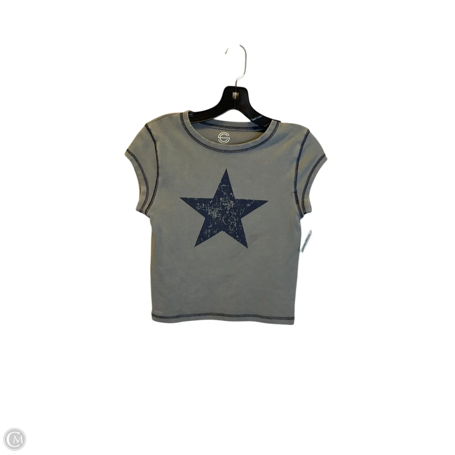 Top Short Sleeve By Clothes Mentor In Grey, Size: L