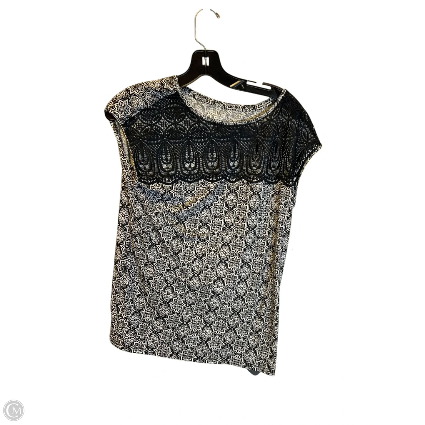 Top Short Sleeve By Loft In Navy, Size: S