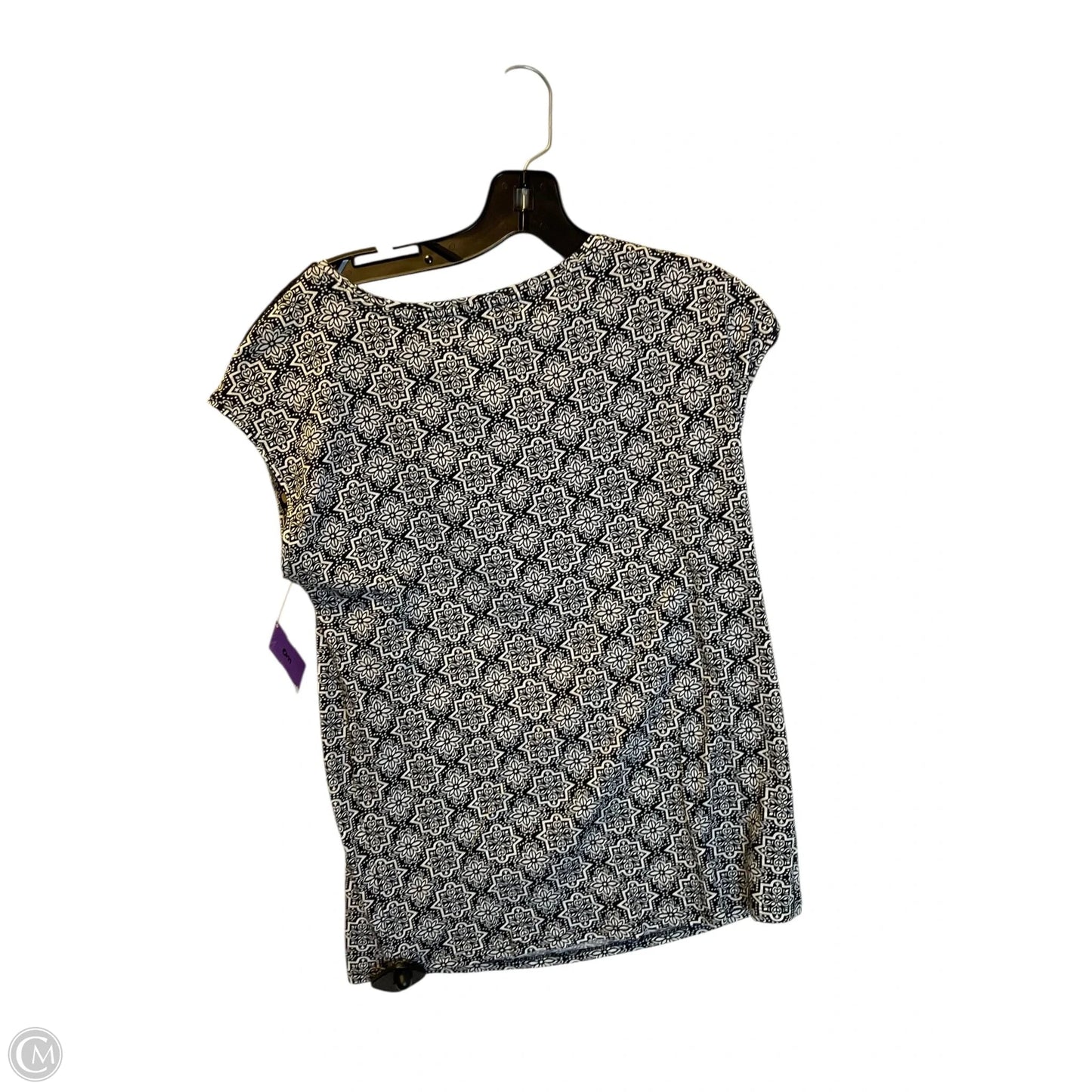 Top Short Sleeve By Loft In Navy, Size: S