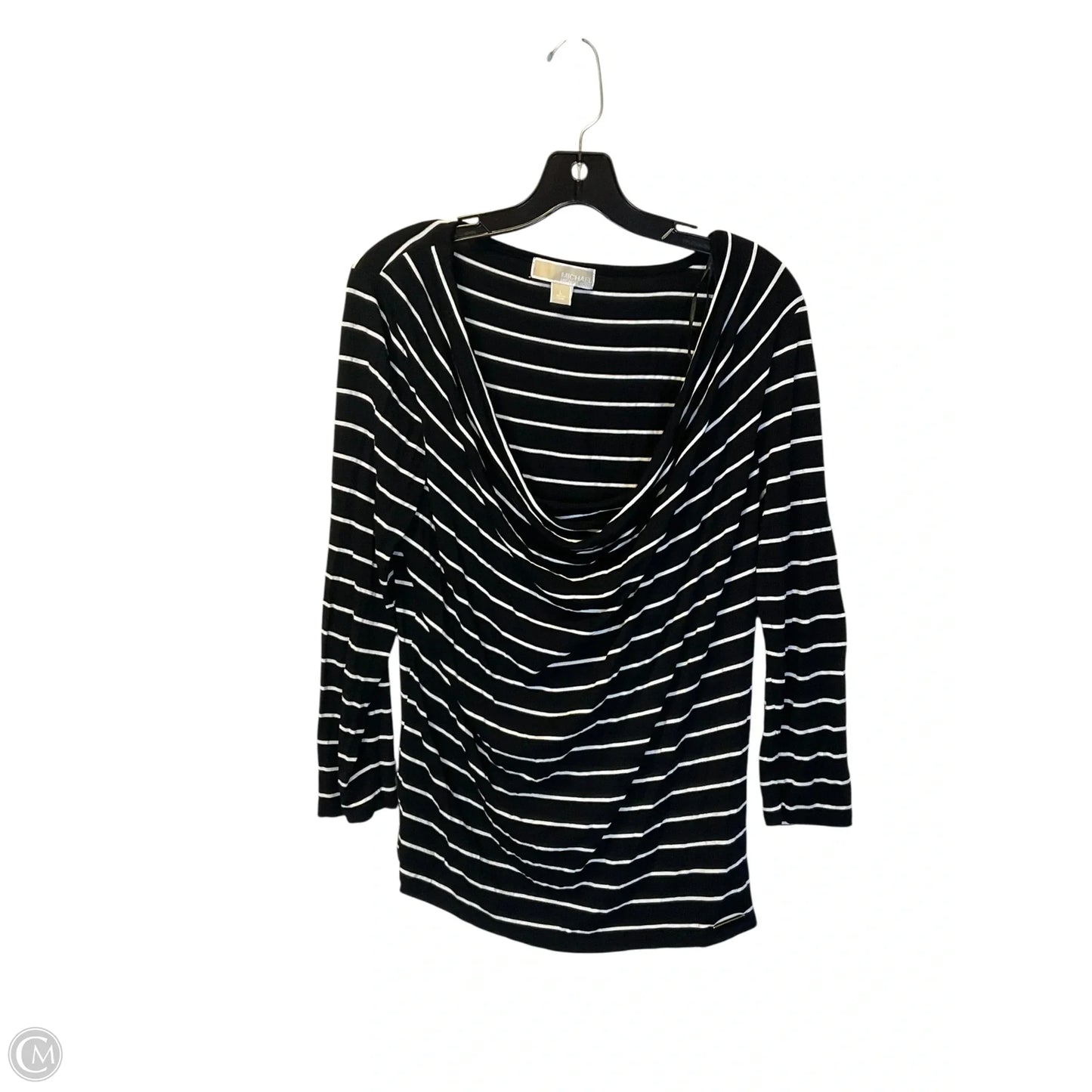 Top Long Sleeve By Michael By Michael Kors In Striped Pattern, Size: L