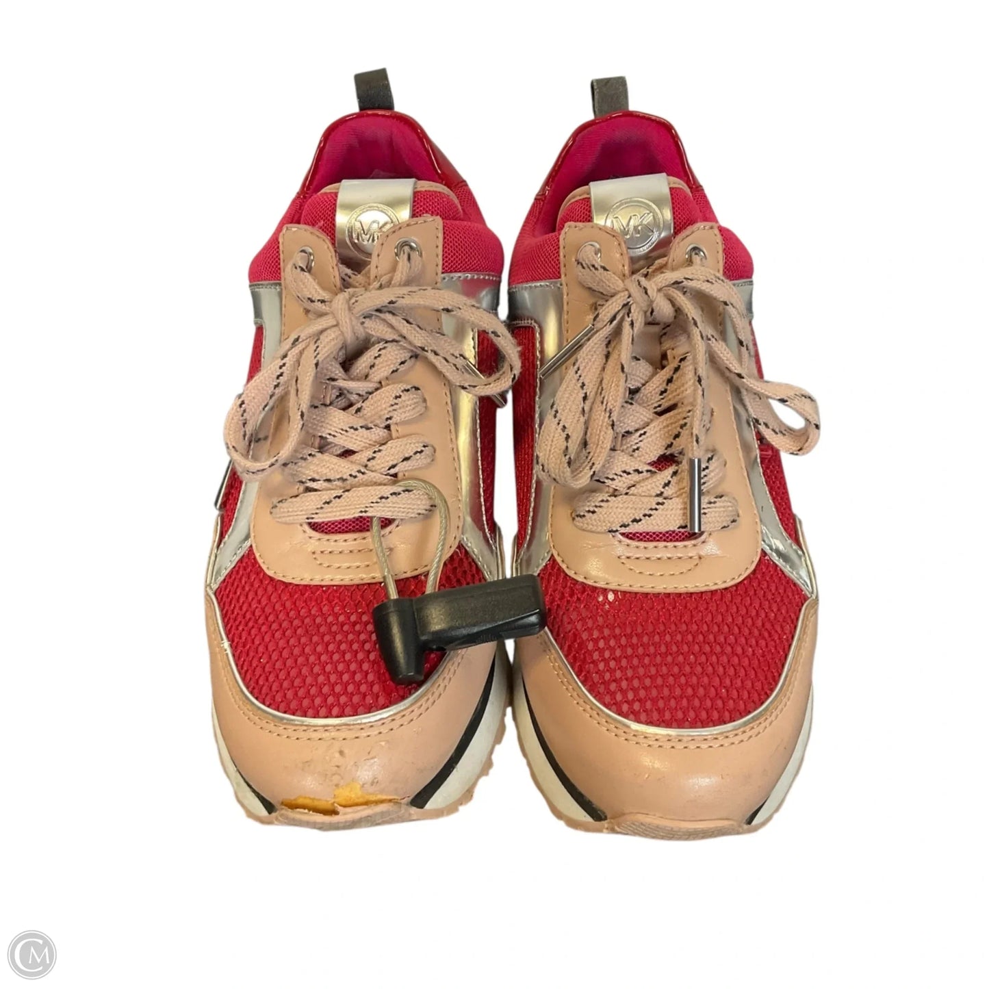 Shoes Designer By Michael Kors In Pink & Red, Size: 7