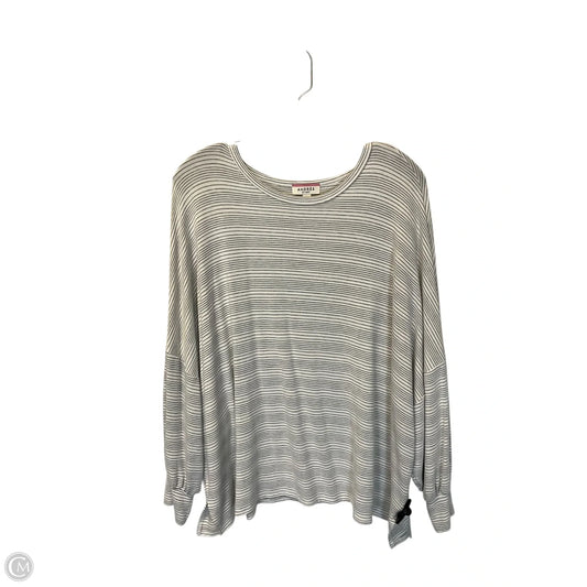 Top Long Sleeve By Andree By Unit In Striped Pattern, Size: M
