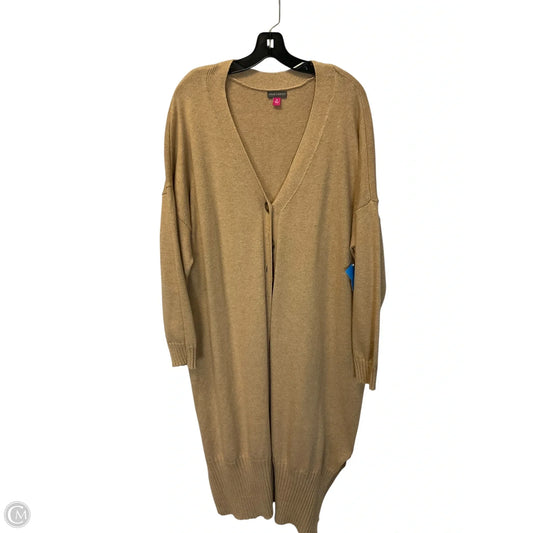 Sweater Cardigan By Vince Camuto In Tan, Size: 3x