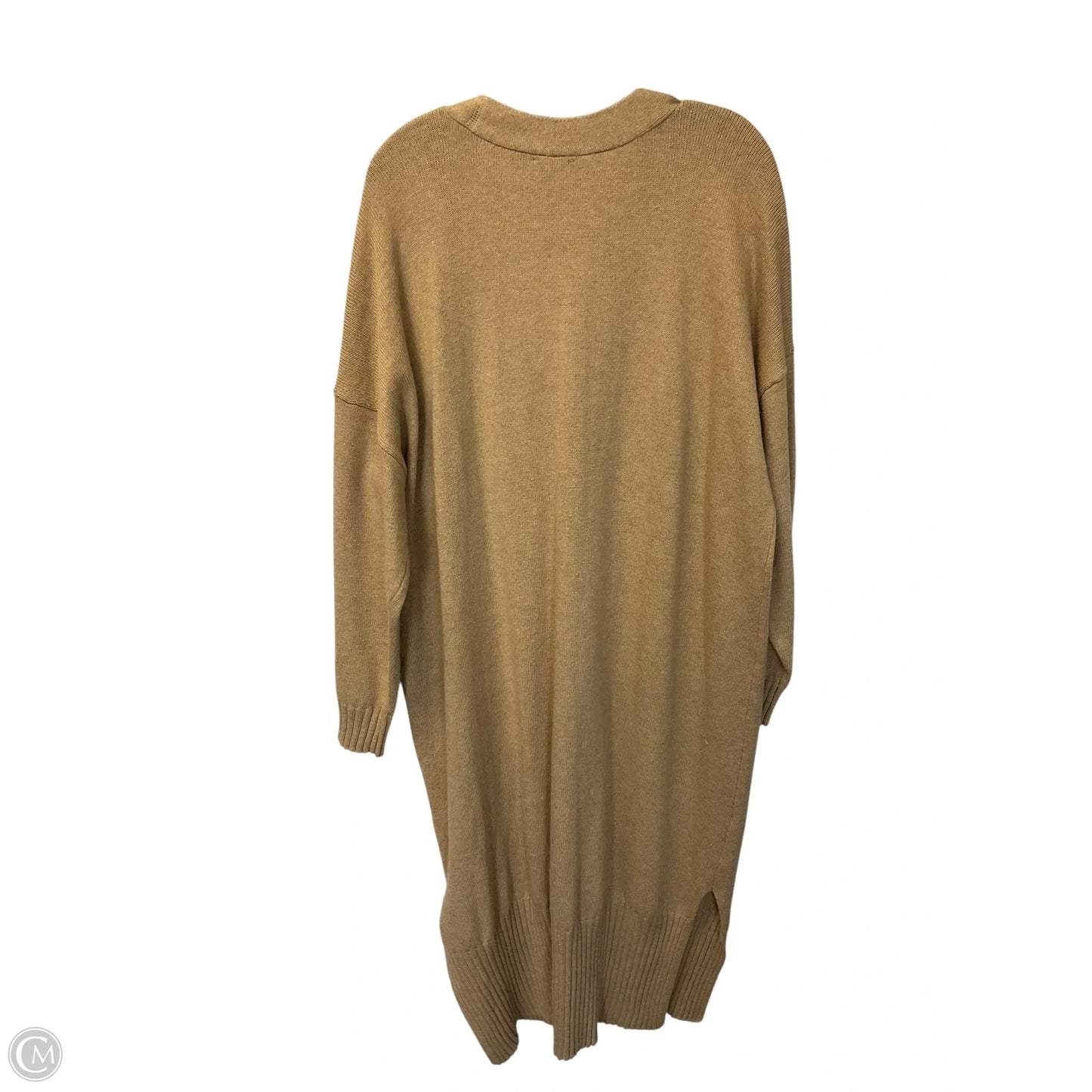 Sweater Cardigan By Vince Camuto In Tan, Size: 3x