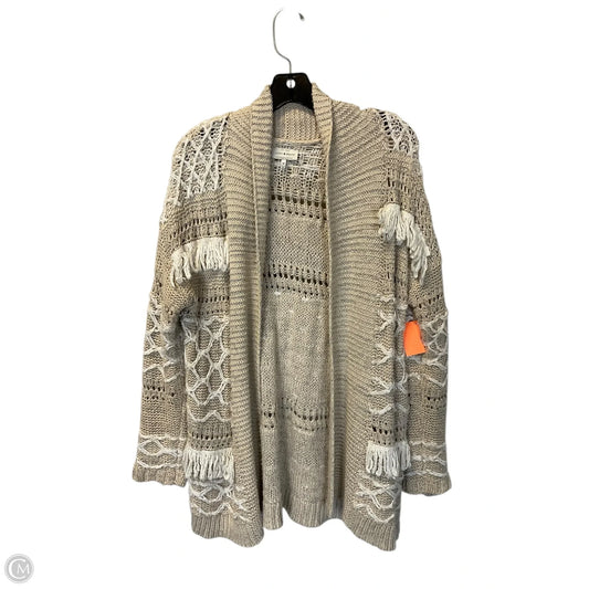 Sweater Cardigan By Lucky Brand In Tan, Size: M