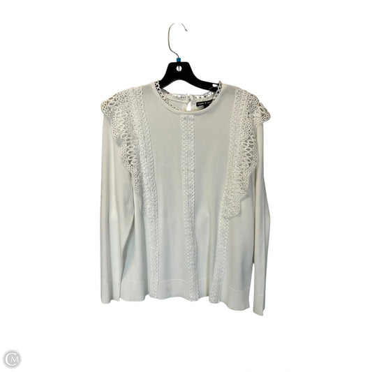Top Long Sleeve By Cable And Gauge In White, Size: Xl
