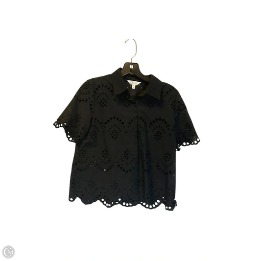 Top Short Sleeve By Adiva In Black, Size: S