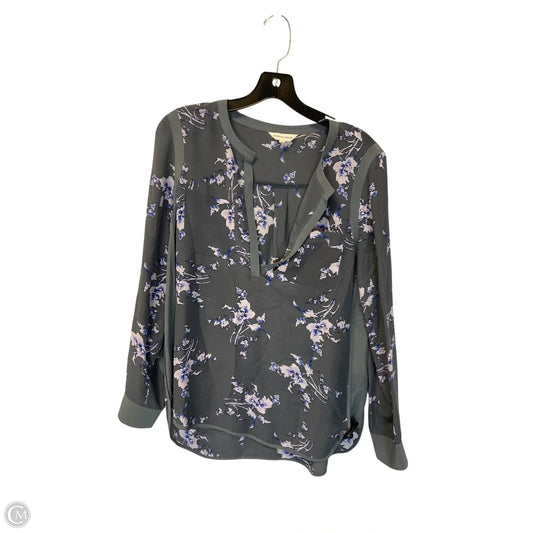 Top Long Sleeve By Rebecca Taylor In Grey, Size: S