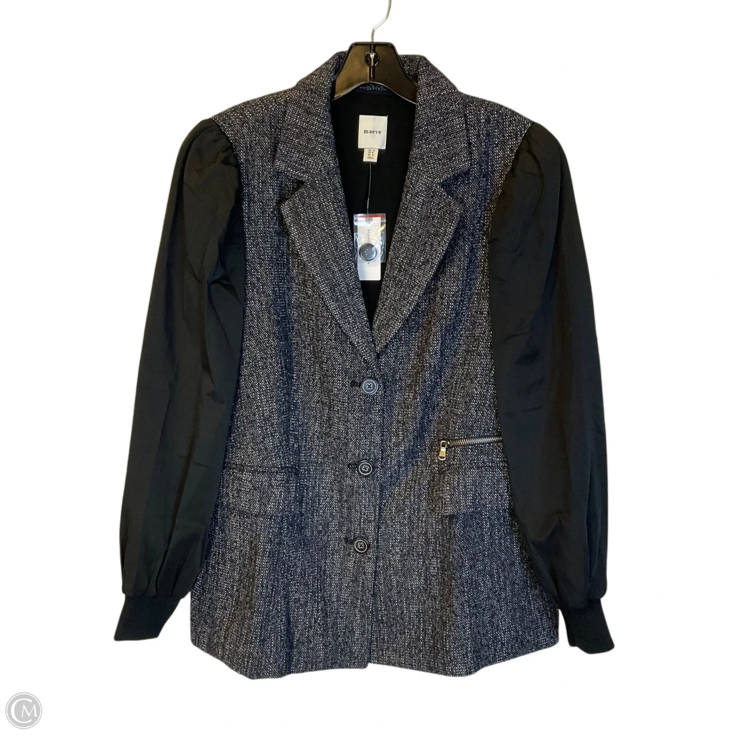 Coat Peacoat By Maeve In Navy, Size: M