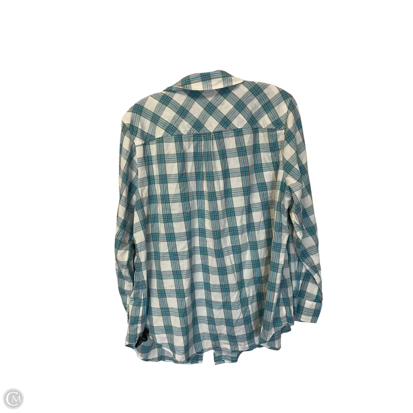 Top Long Sleeve By Talbots In Plaid Pattern, Size: 1x