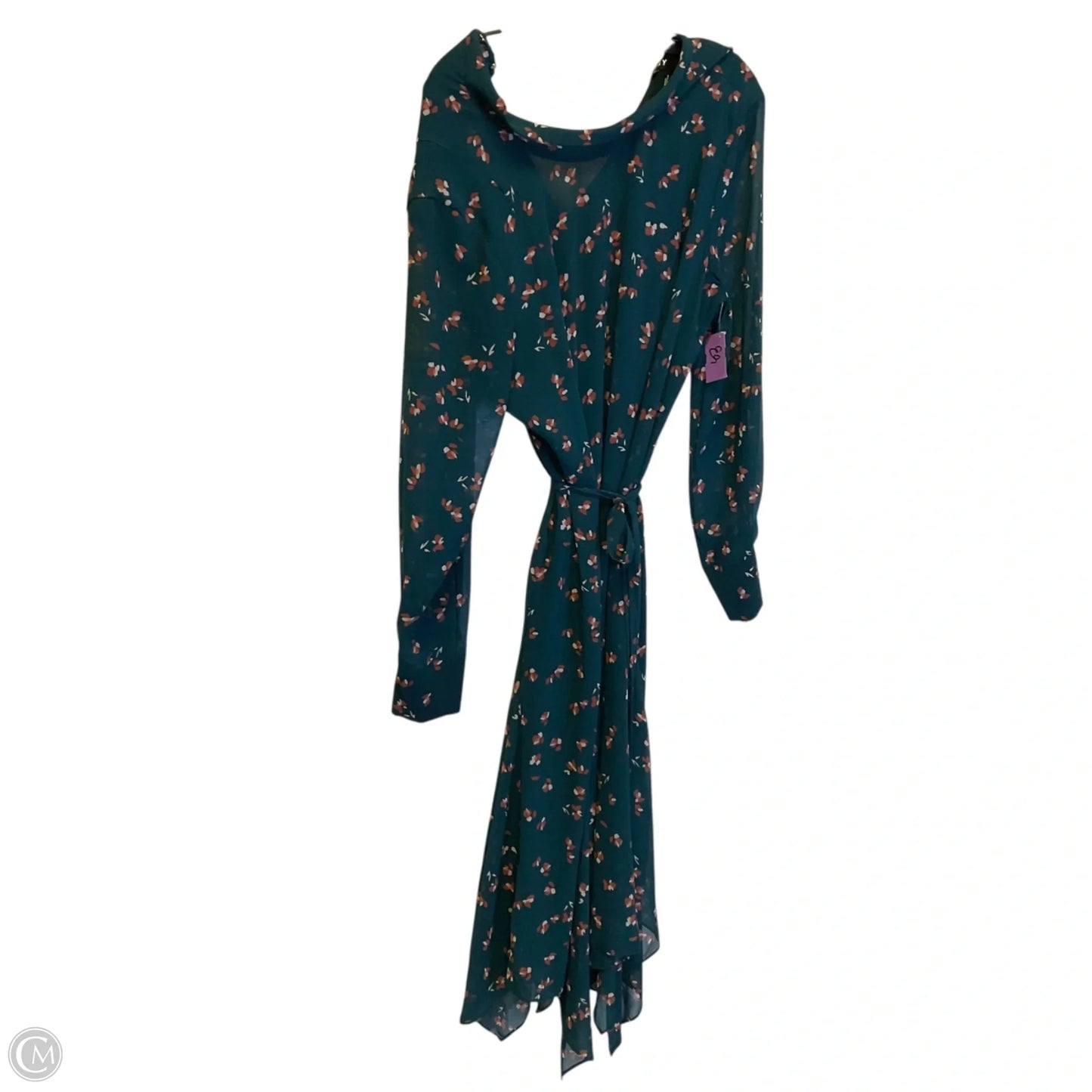 Dress Casual Midi By Dkny In Teal, Size: 14