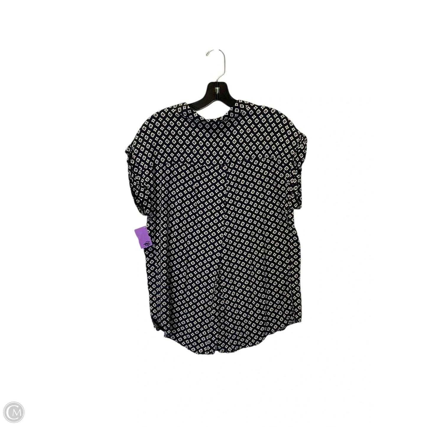 Top Short Sleeve By Jachs Girlfirend In Navy, Size: L